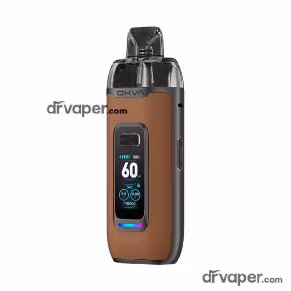 oxva-vprime-brown-leather-dr-vape سحبة اوكسفا في برايم لون بني جلد Brown Leather من متجر دكتور فيب السعودية