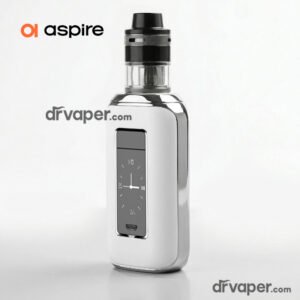 Aspire-Skystar-Revvo-Kit-White-Touch-Screen-Vape White Aspire Skystar Revvo Kit 210W vape mod featuring a touch screen with an analog clock face and Revvo tank, from Dr Vape KSA. from Dr Vape KSA.