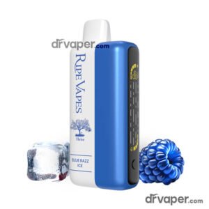 Ripe Vapes THRIVE 40k disposable Blue Razz Ice flavor with digital screen