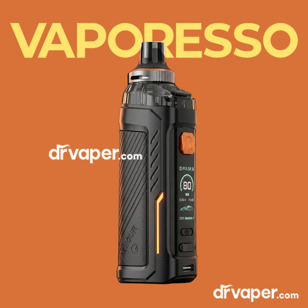 Authentic Vaporesso Armour G 80W pod mod in black.<br>