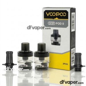 voopoo-pnp-pod-2-original-version-dr-vape Image of the original Voopoo PNP Pod 2 5ml packaging, showing the pods and replaceable drip tips.