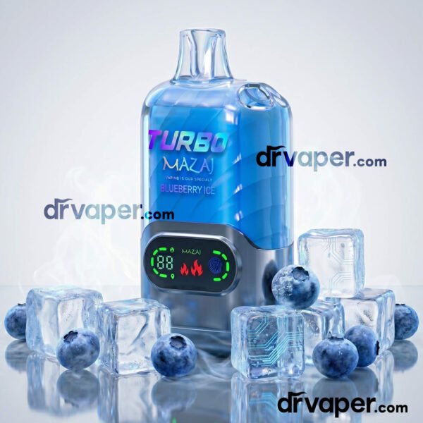 أفضل سحبة كويل مزدوج مزاج تيربو 15000 نكهة توت أزرق آيس مع حبات التوت