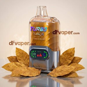 Mazaj Turbo 15000 Puffs tobacco blends flavor with premium tobacco leaves