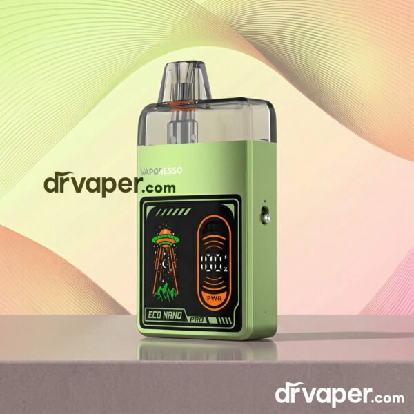 جهاز فابوريسو ايكو نانو برو الأخضر، يوفر أداء ممتازاً يعادل سحبة 25000 موشة بفضل سعة البود الضخمة.