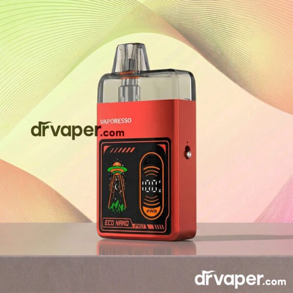 سحبة ايكو نانو برو الأحمر، متوافق كلياً مع جميع بودات ايكو نانو لمرونة استخدام لا مثيل لها.