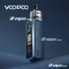 سحبة فوبو دراج اس 3 (Voopoo Drag S3) بتصميم من الجلد الأزرق المحبب، مع إبراز الشاشة الذكية وقوة 60 واط.