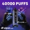 سحبة الفاخر 40000 شفطة كراون بار - علكة توت أزرق Blueberry Bubblegum سحبة الفاخر 40000 موشة نكهة علكة توت ازرق