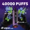 شيشة كراون بار الفاخر 40000 - توت أزرق نعناع Blueberry Mint جهاز سحبة الفاخر 40000 موشة نكهة توت ازرق نعناع