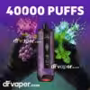 سحبة الفاخر ميجا ماكس 40000 موشة - عنب نعناع Grape Mint سحبة الفاخر 40000 موشة نكهة عنب نعناع كراون بار