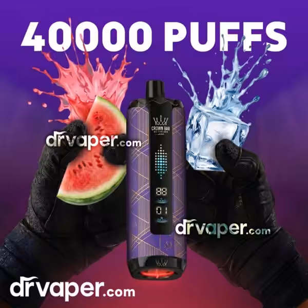 شيشة الفاخر 40000 سحبة - بطيخ بارد Watermelon Ice سحبة الفاخر 40000 موشة نكهة بطيخ آيس كراون بار ميجا ماكس