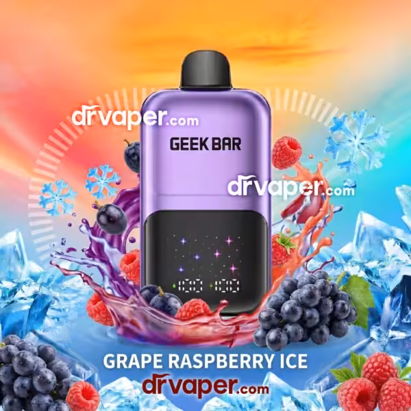 سحبة جيك بار 50 الف نكهة عنب وتوت آيس - Geekbar 2go Grape Raspberry Ice