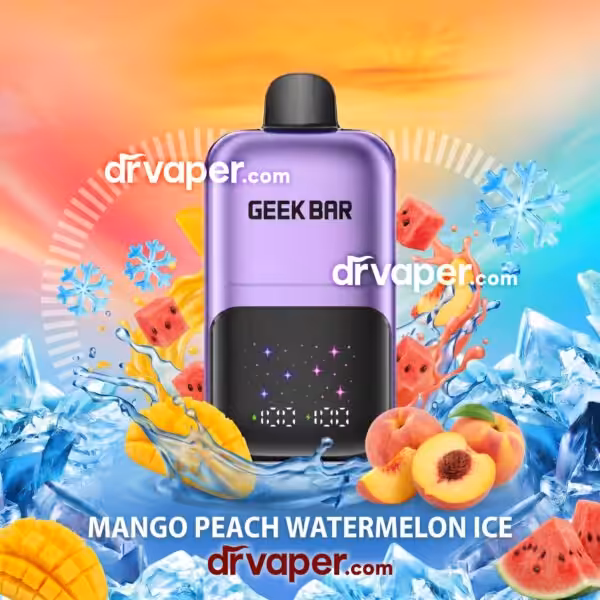 سحبة جيك بار 50 الف نكهة مانجو خوخ بطيخ آيس - Geekbar 2go Mango Peach Watermelon Ice