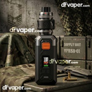 Vaporesso Armour S vape kit in black and grey, featuring the iTank 2 with an armored design.