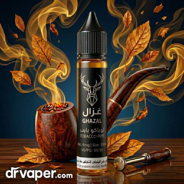 نكهة-غزال-توباكو-بايب-فري-بيز-30-مل-Ghazal-Tobacco-Pipe نكهة غزال توباكو بايب فري بيز 30 مل بتركيز نيكوتين 6mg من دكتور فيب