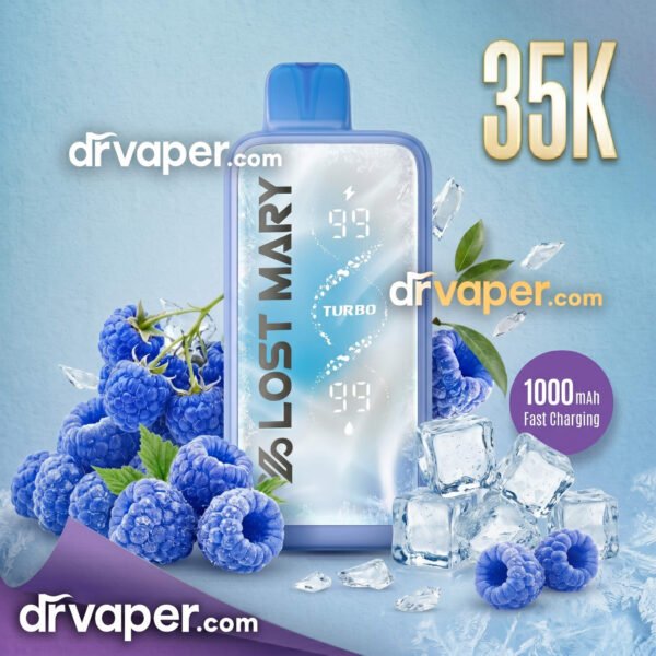 lost-mary-35000-puffs-blueberry-raspberry-ice Lost Mary 35000 puffs vape Blueberry and Raspberry Ice flavor