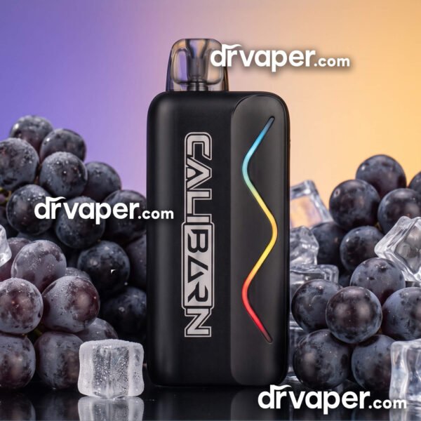 Calibarn disposable 55000 puffs in cold Grape Ice flavor