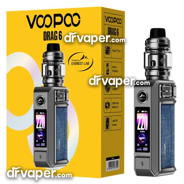 Voopoo Drag 6 in Blue - Voopoo 220W Mod with UFORCE-X 2 Tank
