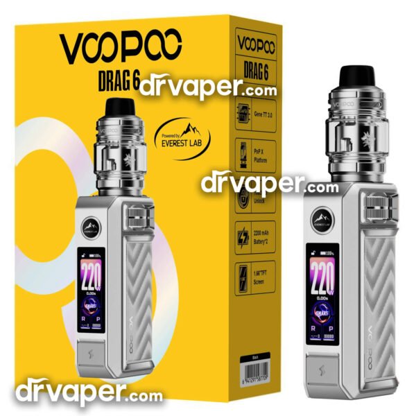 Silver Voopoo Drag 6 to find the best Drag 6 price in Saudi Arabia